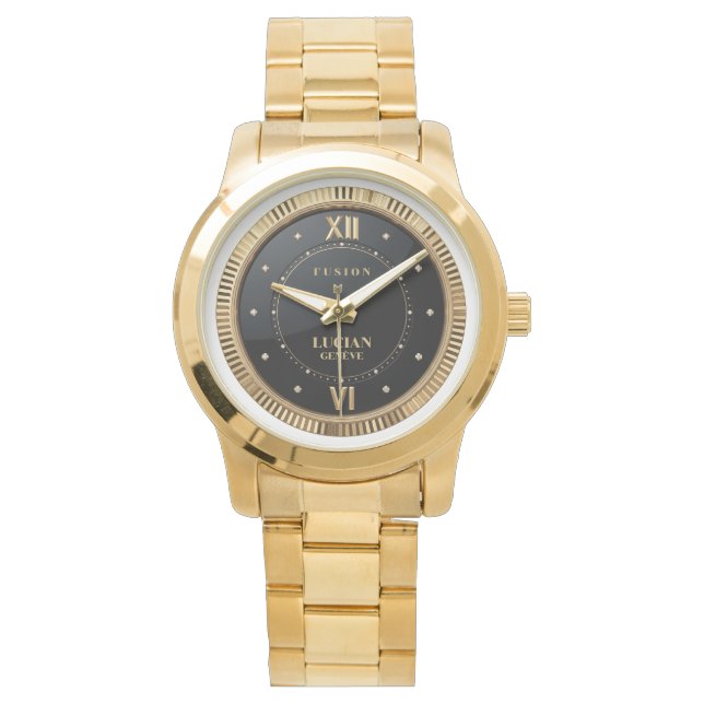 LUCIAN GENÈVE Luxe Gouden Horloge (Voorkant)
