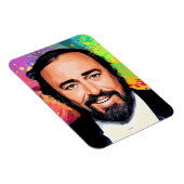 Luciano Pavarotti gekleurd portret Magneet (Rechterzijde)