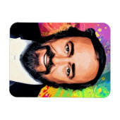 Luciano Pavarotti gekleurd portret Magneet (Horizontaal)