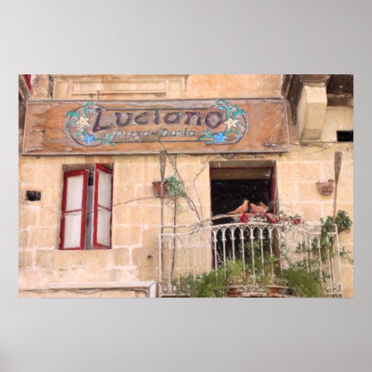 Luciano's Pizza Poster (Voorkant)