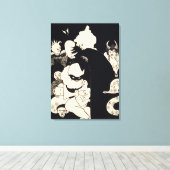 Lucians trange Creatures, illustratie van 'Luc' Canvas Afdruk (Insitu (Houten vloer))