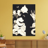 Lucians trange Creatures, illustratie van 'Luc' Canvas Afdruk (Insitu (Woonkamer))