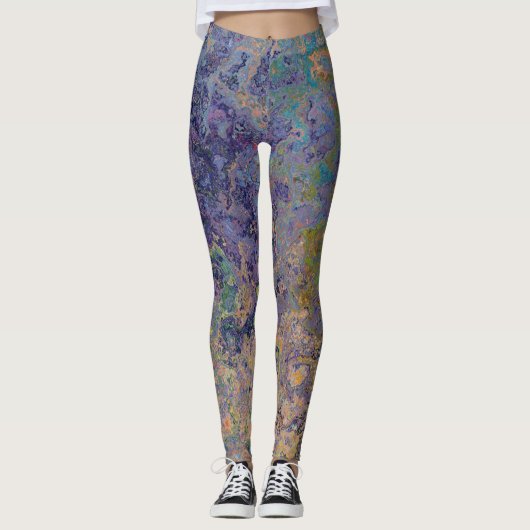 Lucid Dreams Alcoholinkt Abstract Leggings (Voorkant)