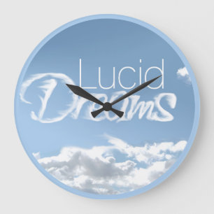 Lucid Dreams Clouds Round Wall klok