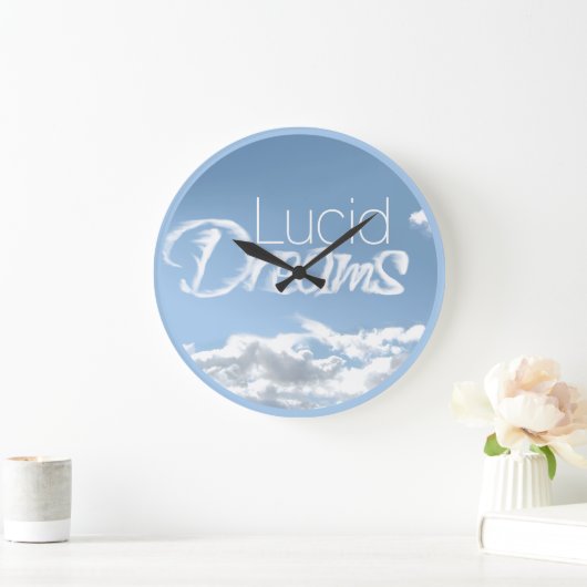 Lucid Dreams Clouds Round Wall klok (Huis)