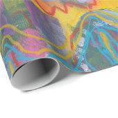 Lucid Dreamweaver Pink Rainbow Abstracte schilderk Cadeaupapier (Rol Hoek)