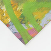 Lucid Dreamweaver Pink Rainbow Abstracte schilderk Fleece Deken (Hoek)