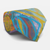 Lucid Dreamweaver Pink Rainbow Abstracte schilderk Stropdas (Opgerold)