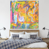 Lucid Dreamweaver Pink Rainbow Stretted Canvas Afd (Insitu (Slaapkamer))