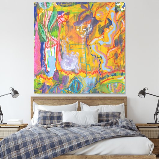 Lucid Dreamweaver Pink Rainbow Stretted Canvas Afd (Insitu (Slaapkamer))