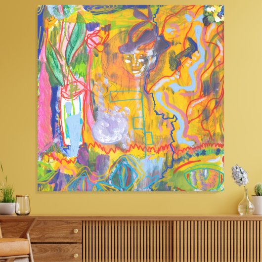 Lucid Dreamweaver Pink Rainbow Stretted Canvas Afd (Insitu (Woonkamer))