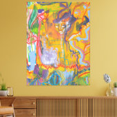 Lucid Dreamweaver Pink Rainbow Stretted Canvas Afd Afdruk (Insitu (Woonkamer))