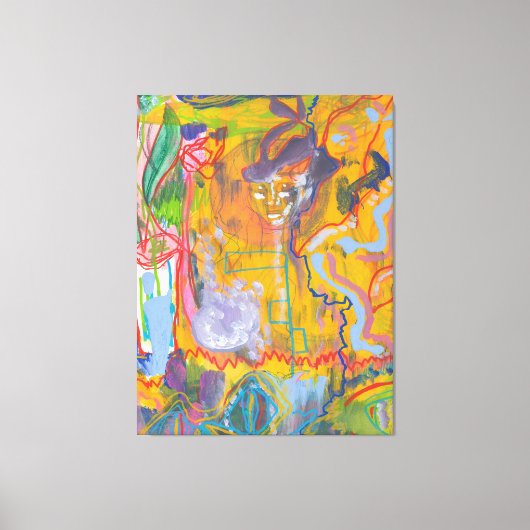 Lucid Dreamweaver Pink Rainbow Stretted Canvas Afd Afdruk (Voorkant)