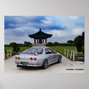 "Lucid" Nissan GT-R32 Skyline Vspec Poster