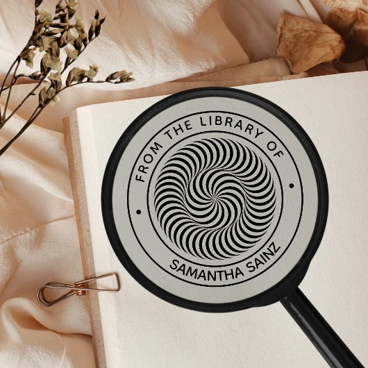 Lucid Optical Illusion from the Library of Book Rubberstempel
