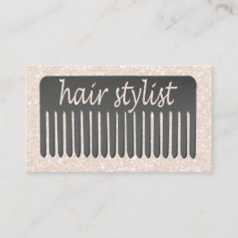 Lucida Handwriting Typography Hair Stylist & Comb Visitekaartje