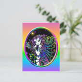 "Lucidia" Celestial Crystal Rainbow Fairy Briefkaa Briefkaart (Staand voorkant)