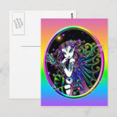 "Lucidia" Celestial Crystal Rainbow Fairy Briefkaa Briefkaart (Voorkant / Achterkant)