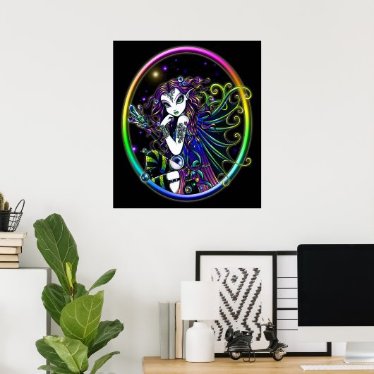 "Lucidia" Crystal Rainbow Fairy Poster (Thuiskantoor)