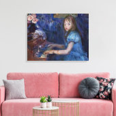 Lucie Leon Piano spelen (door Berthe Morisot) Canvas Afdruk (Insitu (Woonkamer))