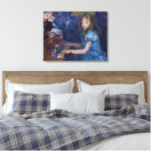 Lucie Leon Piano spelen (door Berthe Morisot) Canvas Afdruk (Insitu (Slaapkamer))