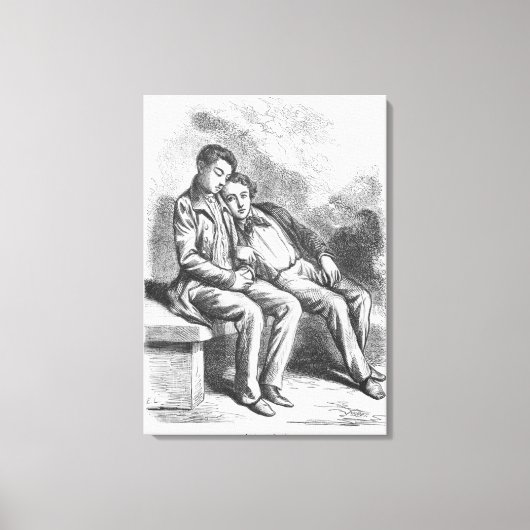 Lucien de Rubempre en David Sechard Canvas Afdruk (Voorkant)