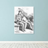 Lucien de Rubempre en David Sechard Canvas Afdruk (Insitu (Houten vloer))