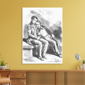 Lucien de Rubempre en David Sechard Canvas Afdruk (Insitu (Woonkamer))