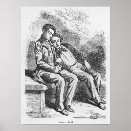 Lucien de Rubempre en David Sechard Poster (Voorkant)