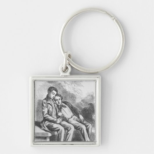 Lucien de Rubempre en David Sechard Sleutelhanger (Voorkant)