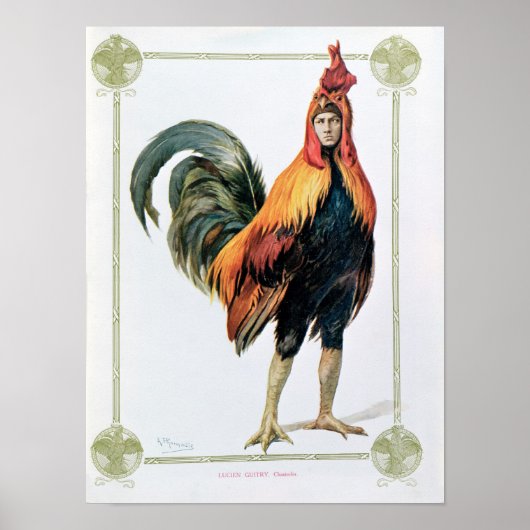Lucien Guitry in Chantecler Poster (Voorkant)