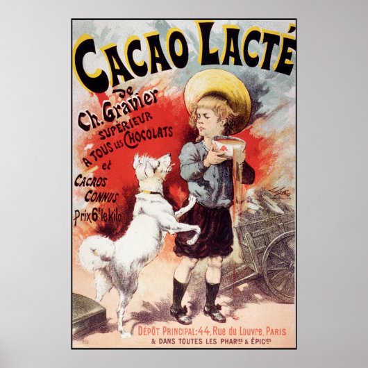 Lucien Lefevre Cacao Lacte Poster (Voorkant)