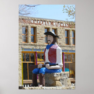 Lucien Maxwell-standbeeld, Cimarron, New Mexico Poster