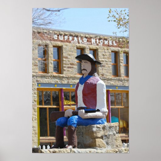 Lucien Maxwell-standbeeld, Cimarron, New Mexico Poster (Voorkant)