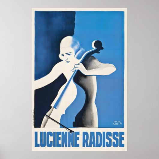 Lucienne Radisse Franse actrice vintage Poster (Voorkant)