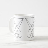 Lucifer Alchemy Sigil Gothic Art Koffiemok (Voorkant links)