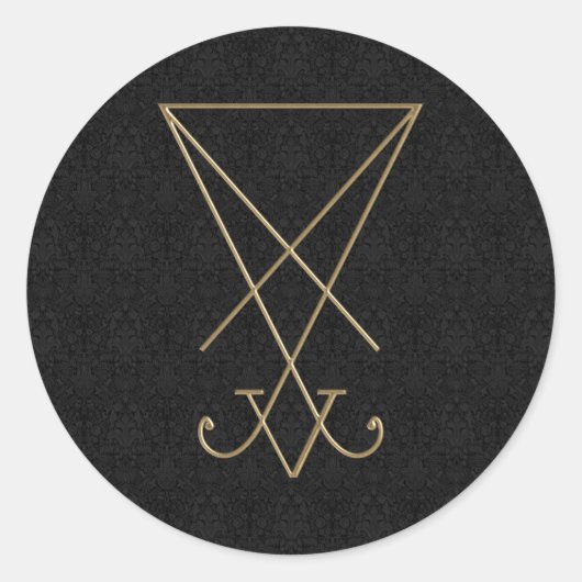 Lucifer Alchemy Sigil Gothic Art Ronde Sticker (Voorkant)
