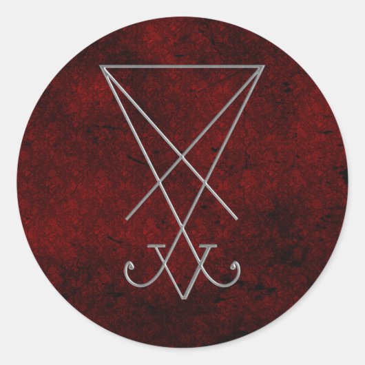Lucifer Alchemy Sigil Gothic Art Ronde Sticker (Voorkant)
