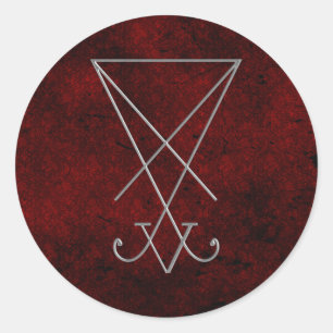 Lucifer Alchemy Sigil Gothic Art Ronde Sticker