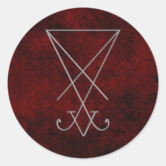 Lucifer Alchemy Sigil Gothic Art Ronde Sticker