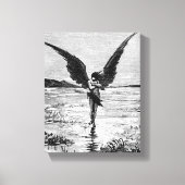 Lucifer als Satan, Duivel of Engel?  Inktkunst Canvas Afdruk (Voorkant)