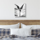 Lucifer als Satan, Duivel of Engel?  Inktkunst Canvas Afdruk (Insitu (Slaapkamer))