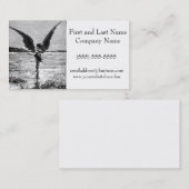 Lucifer als Satan, Duivel of Engel?  Inktkunst Visitekaartje (Voorkant / Achterkant)