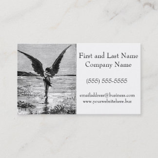 Lucifer als Satan, Duivel of Engel?  Inktkunst Visitekaartje