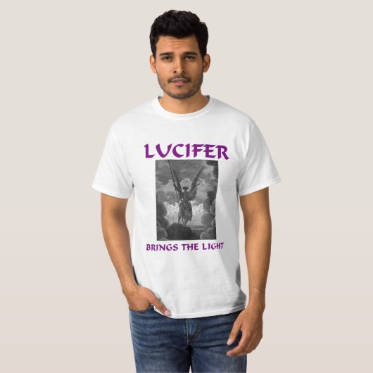 LUCIFER BRENGT HET LICHT T-SHIRT (Voorkant volledig)