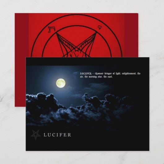LUCIFER BRIEFKAART (Voorkant / Achterkant)