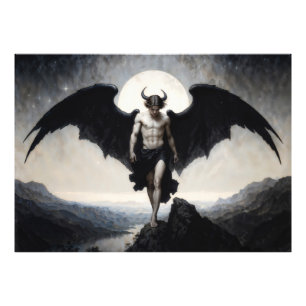Lucifer Donkere Fantasie Foto Afdruk