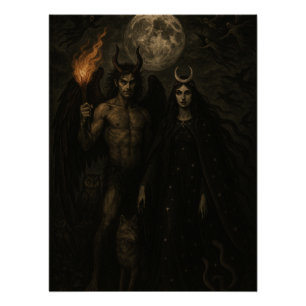 Lucifer en Diana - De nachtelijke illustratie van  Perfect Poster