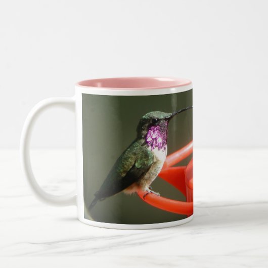 Lucifer Hummingbird Mok, met de linkermuisknop Tweekleurige Koffiemok (Links)