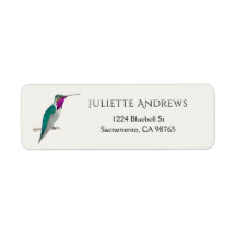 Lucifer Hummingbird Return Address Label